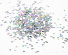 Load image into Gallery viewer, Star Silver Holographic Glitter
