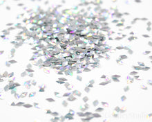 Load image into Gallery viewer, Rhombus 3D Silver Holographic Glitter
