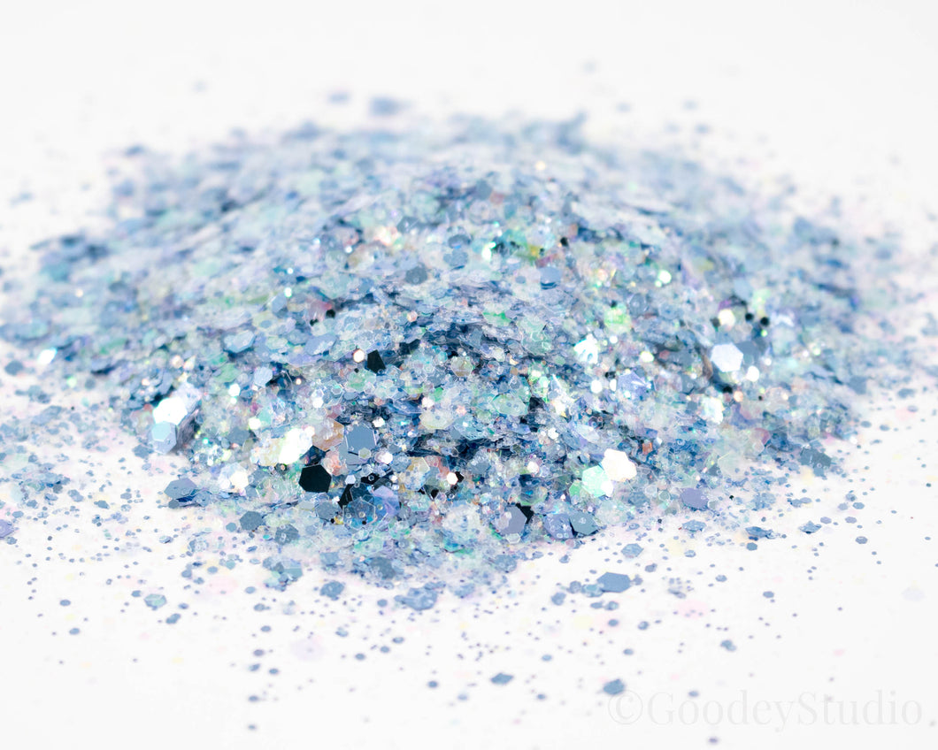 Glimmer Blue Chunky Glitter