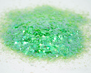 Lime Green Iridescent Chunky Glitter