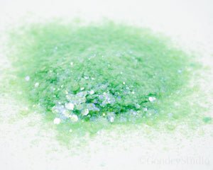 Pistachio Green Iridescent Chunky Glitter