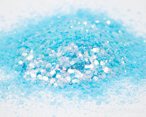 Glacier Blue Iridescent Chunky Glitter
