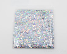 Load image into Gallery viewer, Heart Shape Silver Holographic Glitter
