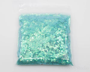 Seafoam Green Iridescent Chunky Glitter