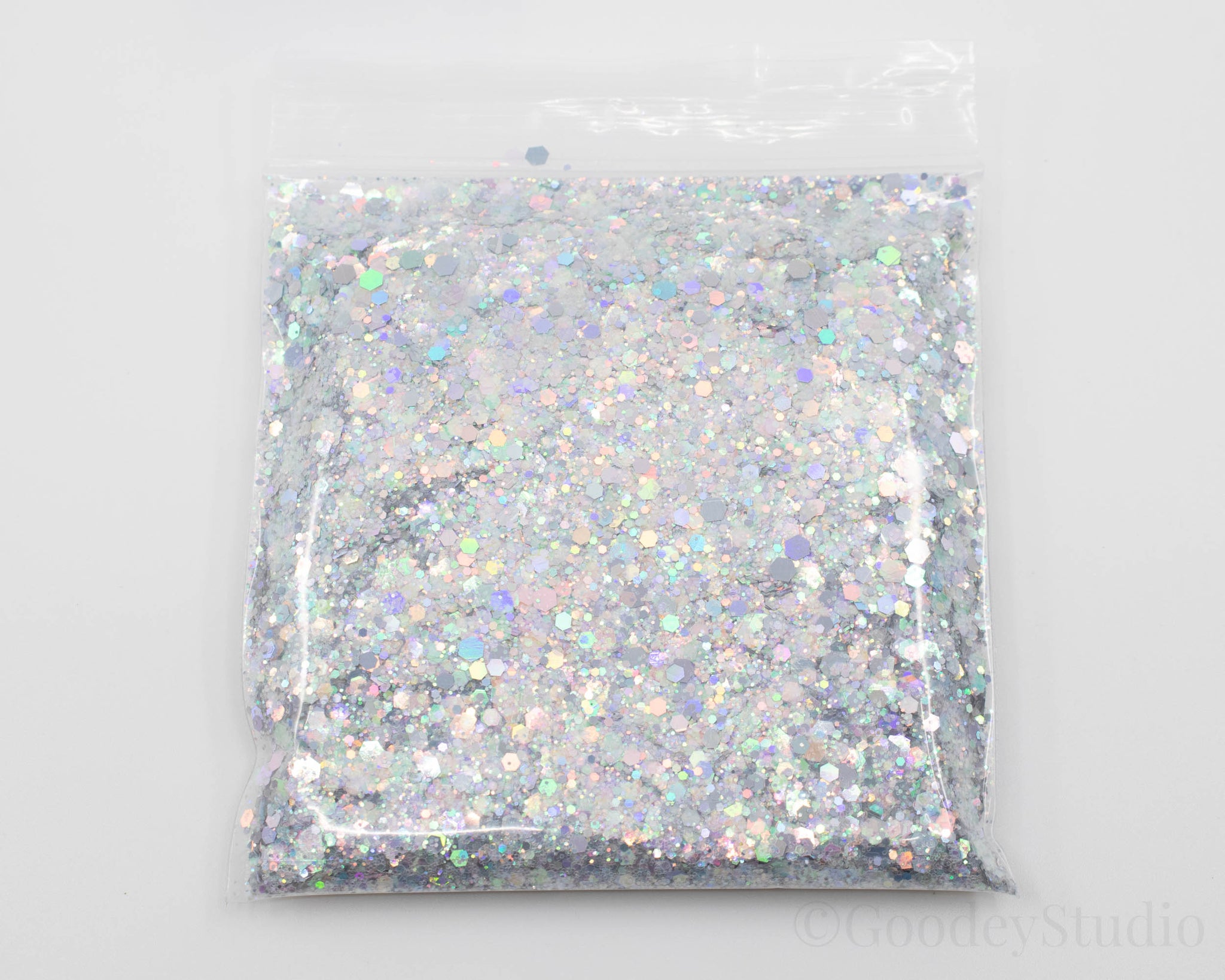 Multi-Size Craft Glitter - White Iridescent