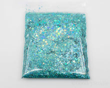Load image into Gallery viewer, Timeless Teal Chunky Mix Holographic Glitter
