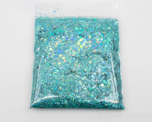 Timeless Teal Chunky Mix Holographic Glitter