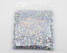 Load image into Gallery viewer, Four Point Star Silver Holographic Glitter
