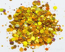 Load image into Gallery viewer, Gold Rush Chunky Mix Holographic Glitter
