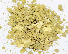 Load image into Gallery viewer, Golden Glow Chunky Metallic Glitter
