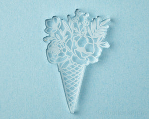 Floral Ice Cream Cone Mold